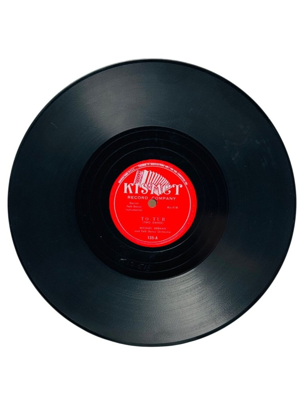 Michael Herman To-Tur / At The Inn 10in Shellac 78 RPM Record Kismet 135